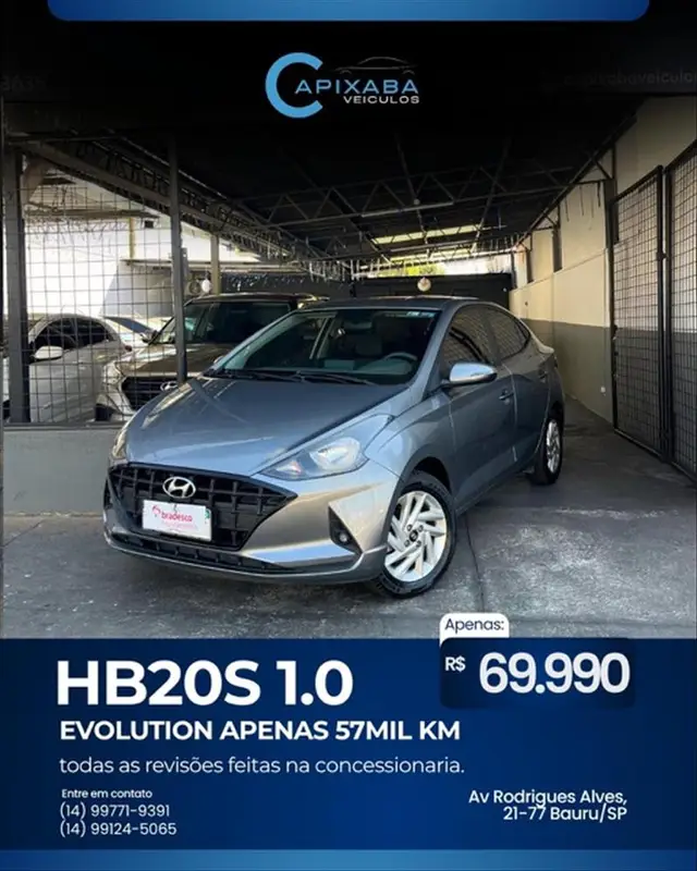 Carro Hyundai HB20S 2021 1.0 Evolution (Flex)