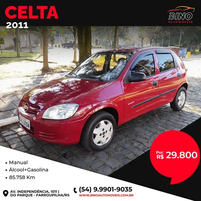 Carro Chevrolet Celta 2011 Spirit 1.0 VHCE (Flex) 4p