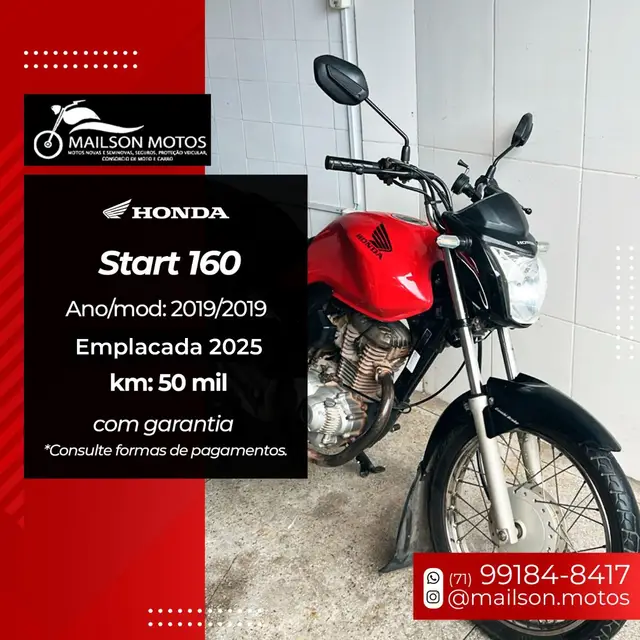 Moto Honda CG 160 2019 Start