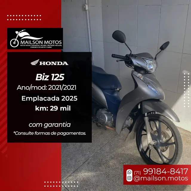 Moto Honda Biz 125i 2021 Flex