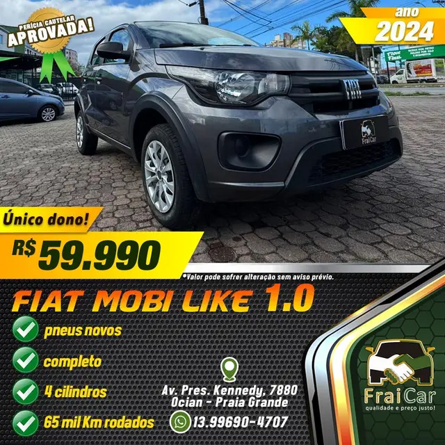 Carro Fiat Mobi 2024 Like 1.0