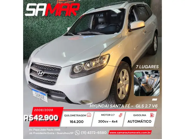 Carro Hyundai Santa Fe 2008 GLS 2.7 V6 4x4