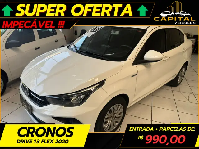 Carro Fiat Cronos 2020 1.3 Drive Firefly (Flex)