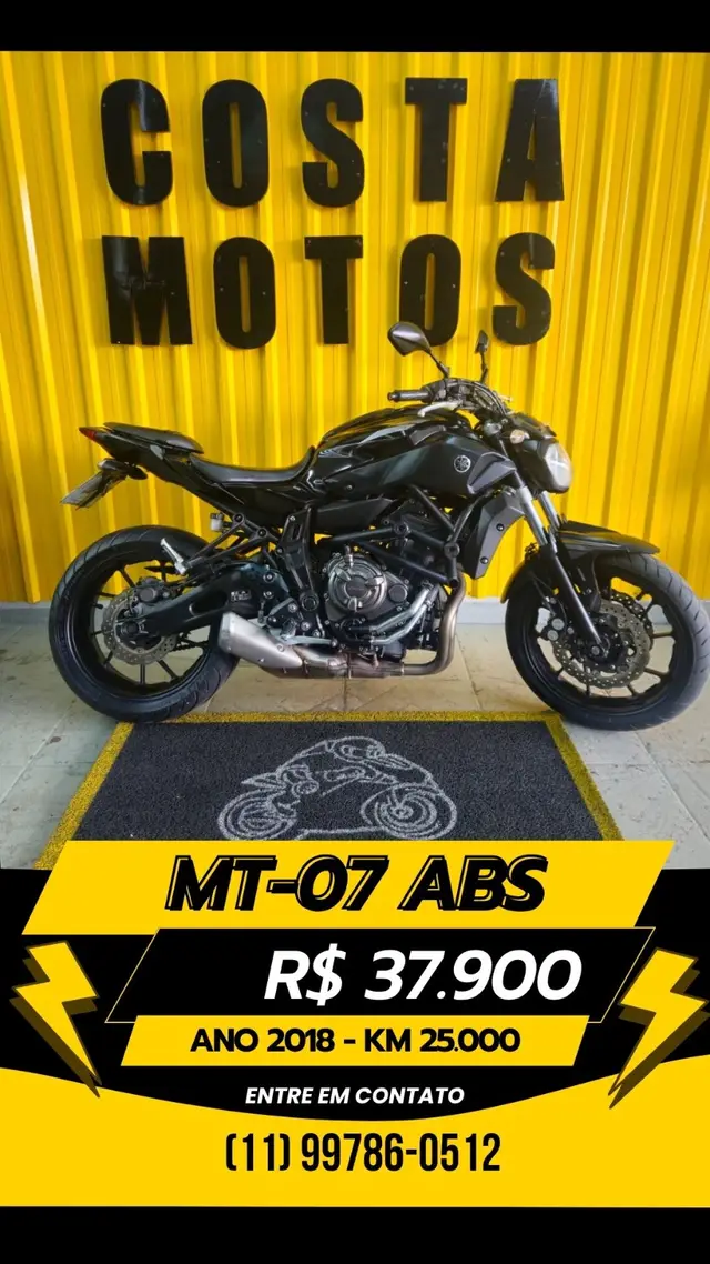 Moto Yamaha MT-07 2018 ABS