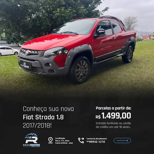 Carro Fiat Strada 2018 Adventure 1.8 16V (Flex) (Cabine Estendida)