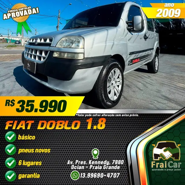 Carro Fiat Doblò 2009 ELX 1.8 8V (Flex)