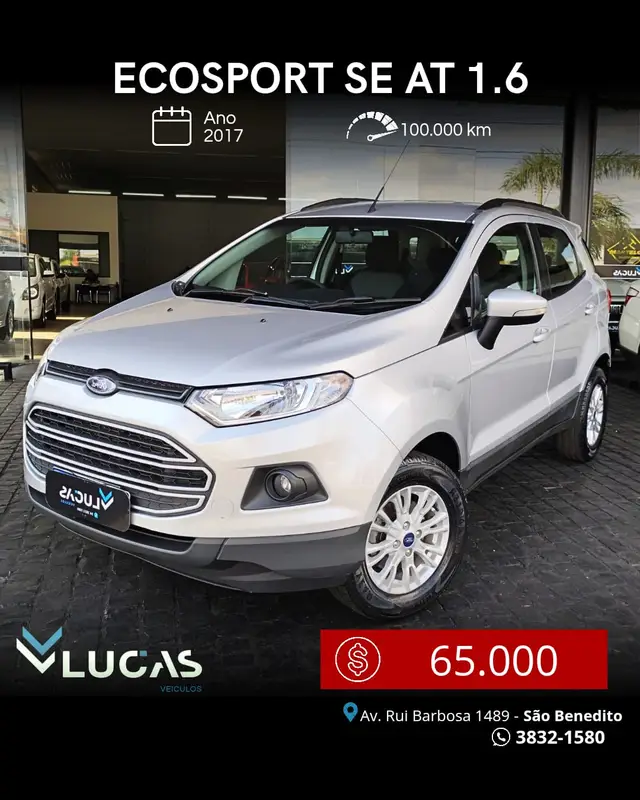 Carro Ford EcoSport 2017 Ecosport SE 1.6 16V PowerShift (Flex)