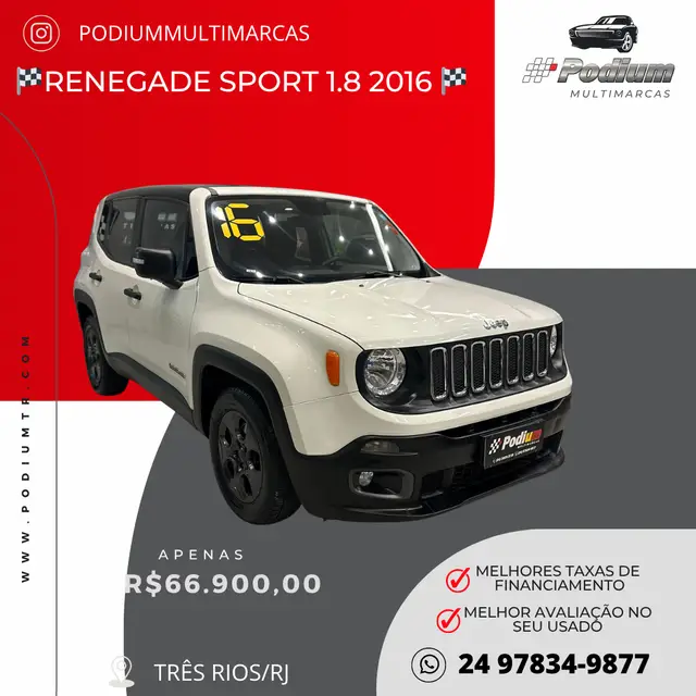 Carro Jeep Renegade 2016 Sport 1.8 4x2 (Aut) (Flex)