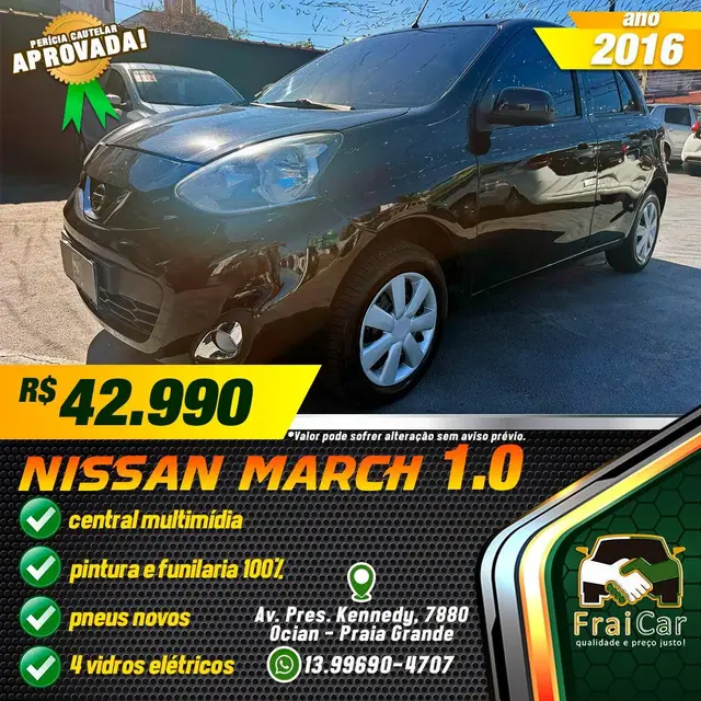Carro Nissan March 2016 1.0 12V S (Flex)