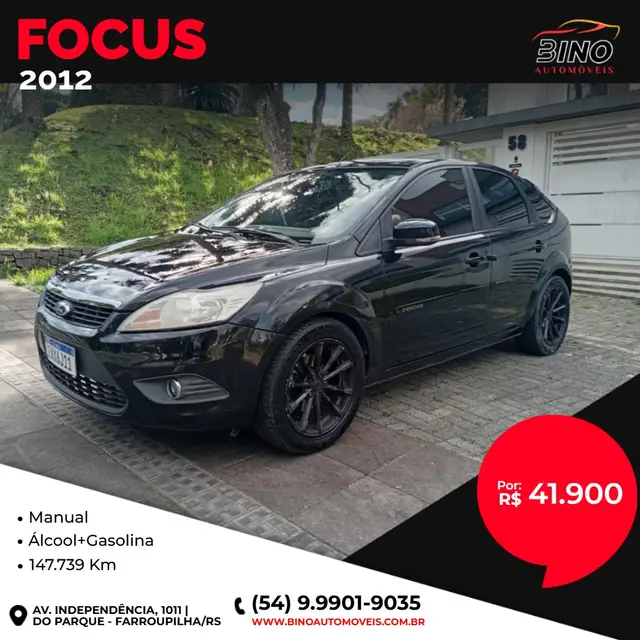 Carro Ford Focus Hatch 2012 GLX 1.6 16V (Flex)