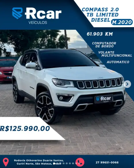 Carro Jeep Compass 2020 2.0 TDI Limited 4WD (Aut)