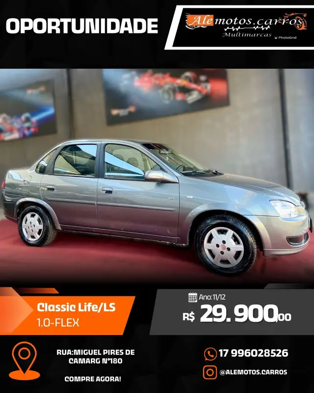 Carro Chevrolet Classic 2012 LS VHC E 1.0 (Flex)