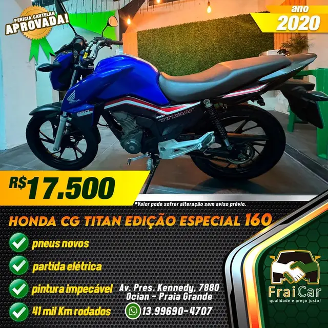 Moto Honda CG 160 2020 Titan