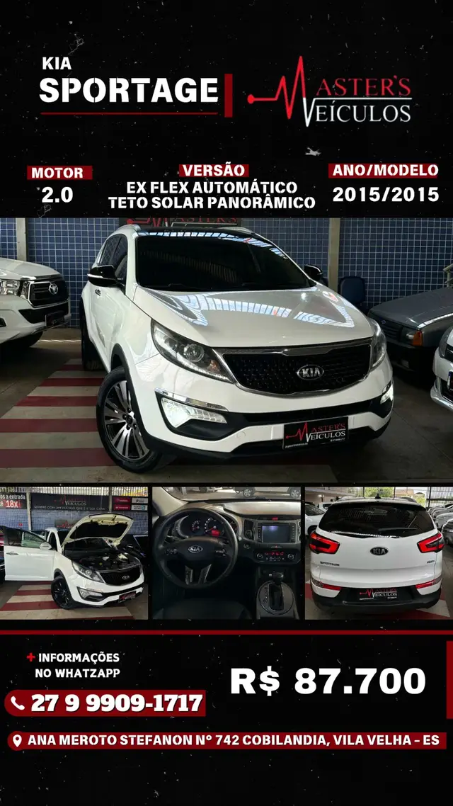 Carro Kia Sportage 2015 EX 2.0 (Flex) (Aut) P584