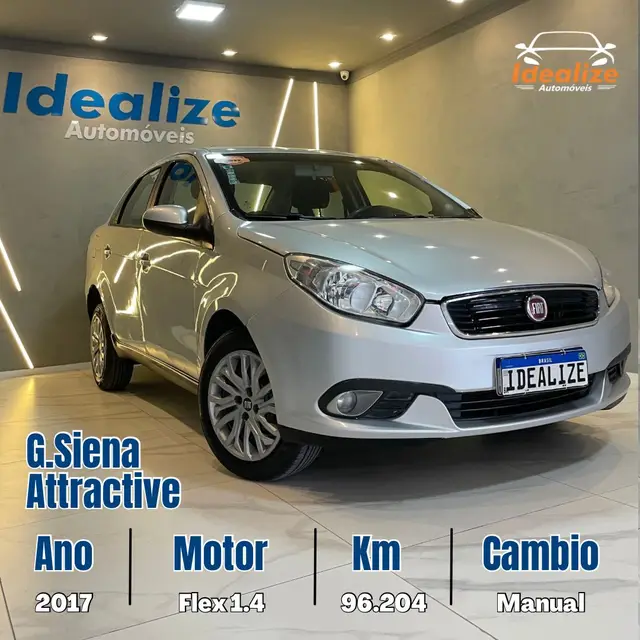 Carro Fiat Grand Siena 2017 Evo Attractive 1.4 8V (Flex)