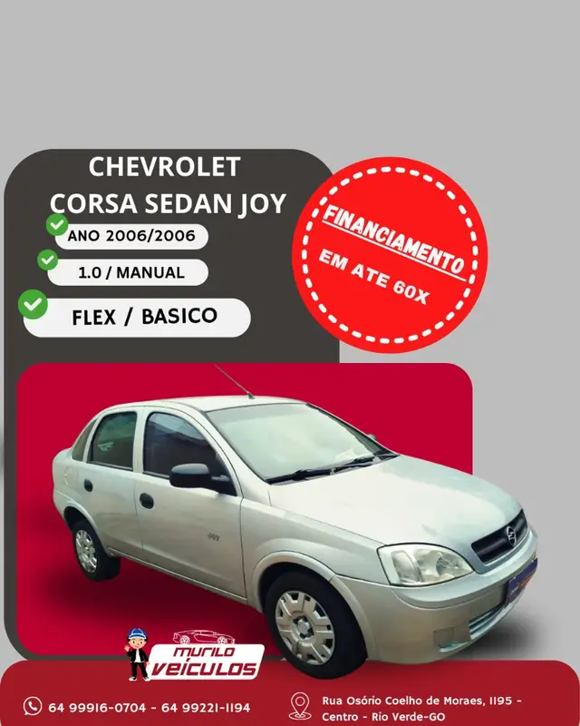 Carro Chevrolet Corsa Sedan 2006 Joy 1.0