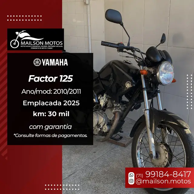 Moto Yamaha YBR 125 Factor 2011 Ybr 125 Factor E