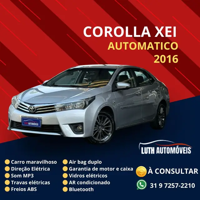 Carro Toyota Corolla 2016 2.0 XEi Multi-Drive S (Flex)