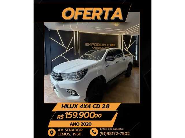 Carro Toyota Hilux Cabine Dupla 2020 Hilux 2.8 TDI CD STD Narrow 4x4