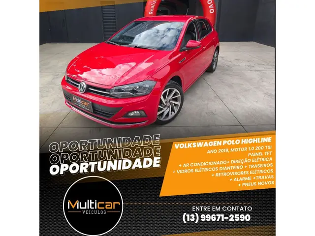 Carro Volkswagen Polo 2019 1.0 200 TSI Highline (Aut) (Flex)
