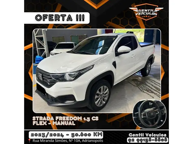 Carro Fiat Strada 2024 Freedom 1.3 Cabine Plus