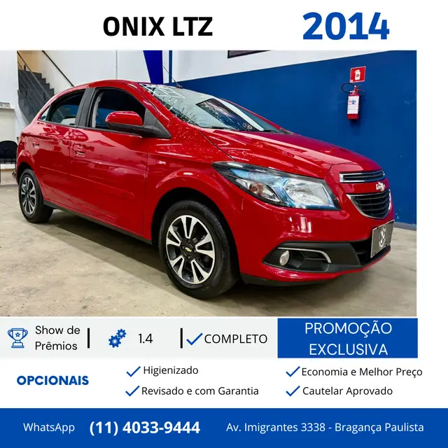 Carro Chevrolet Onix 2014 HATCH LTZ 1.4 8V FlexPower 5p Mec.