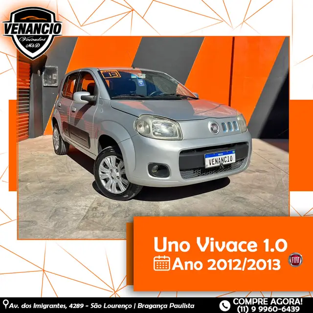 Carro Fiat Uno 2013 Vivace 1.0 8V (Flex) 4p