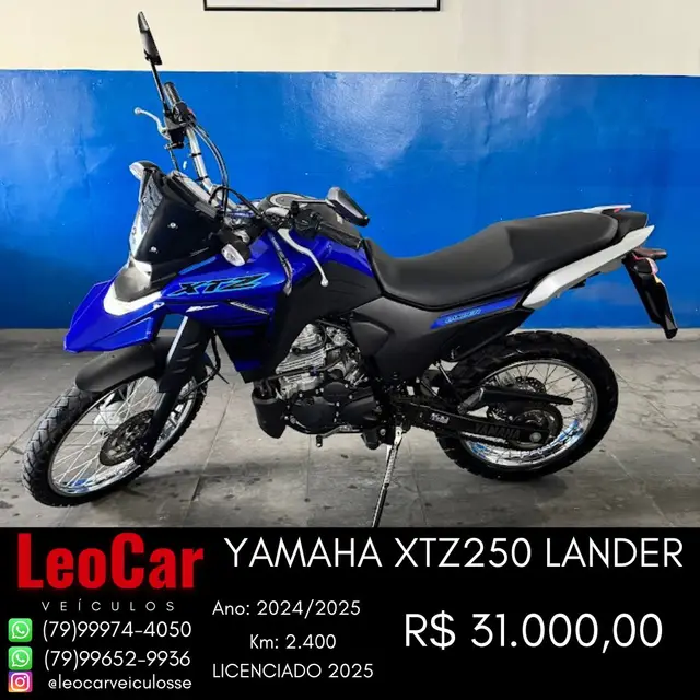Moto Yamaha XTZ 250 Lander 2025 Connected