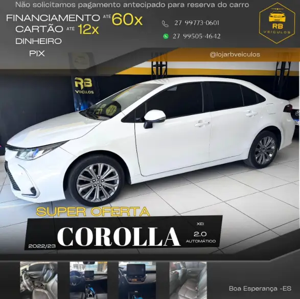 Carro Toyota Corolla 2023 XEi 2.0 Flex