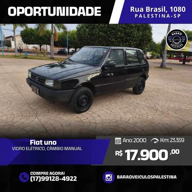 Carro Fiat Uno Mille 2000 EX 1.0 IE