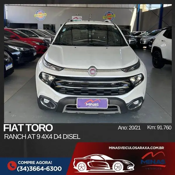 Carro Fiat Toro 2021 2.0 TDI Ranch Auto 4WD