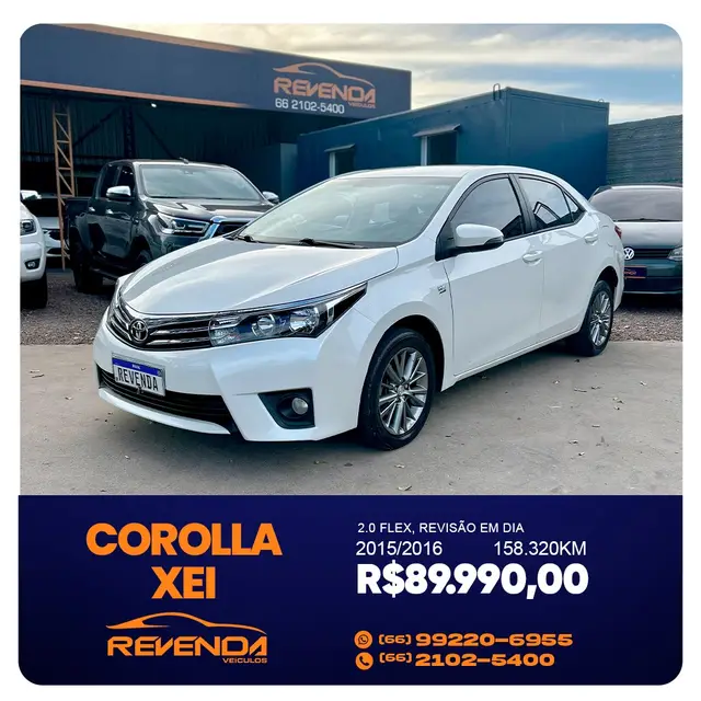 Carro Toyota Corolla 2016 2.0 XEi Multi-Drive S (Flex)