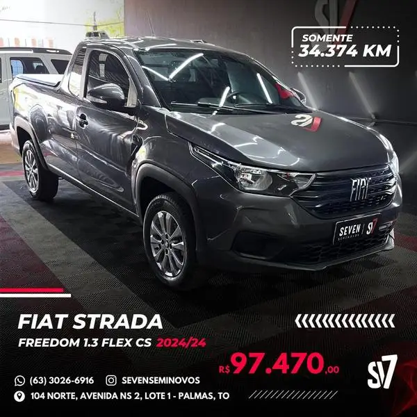 Carro Fiat Strada 2024 Endurance 1.3 Cabine Plus