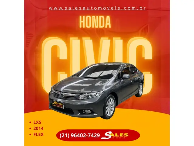 Carro Honda Civic 2014 New  LXS 1.8 16V i-VTEC (Flex)