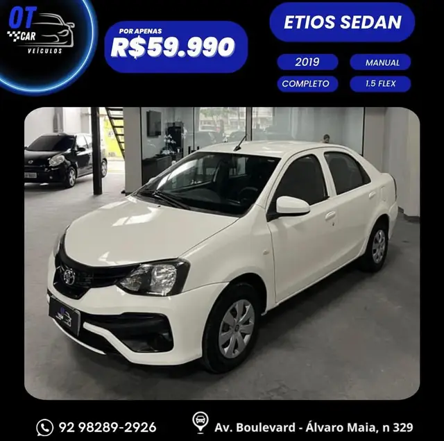 Carro Toyota Etios Sedan 2019 X 1.5 (Flex)