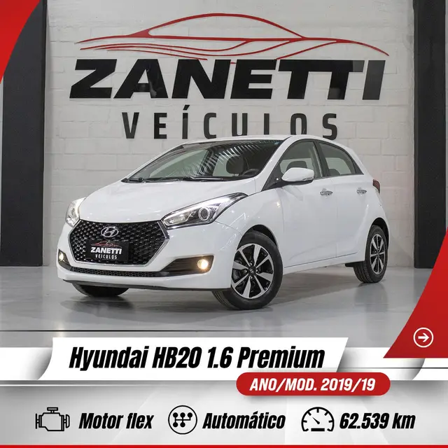 Carro Hyundai HB20 2019 1.6 Premium (Aut) (Flex)