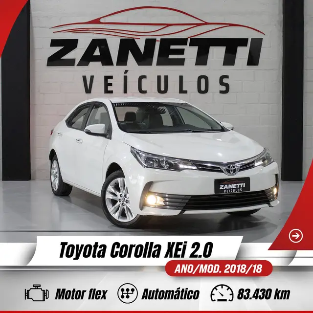 Carro Toyota Corolla 2018 2.0 XEi Multi-Drive S (Flex)