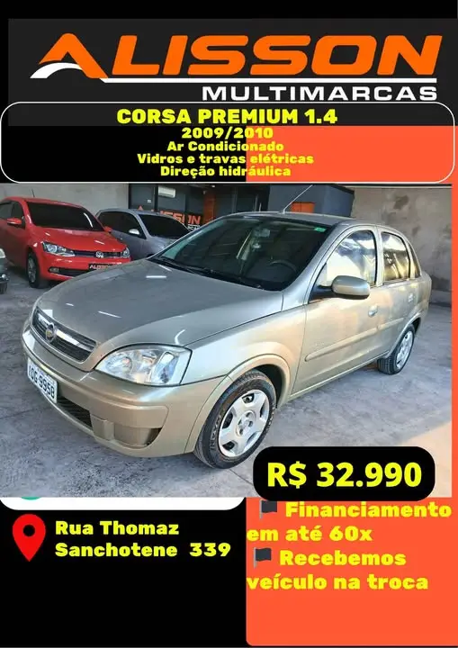 Carro Chevrolet Corsa Sedan 2010 Premium 1.4 (Flex)