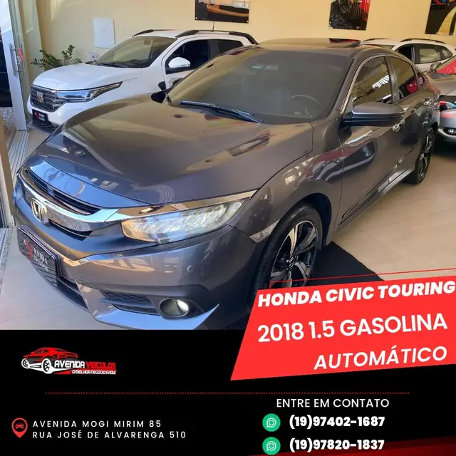 Carro Honda Civic 2018 1.5 Touring Turbo Aut