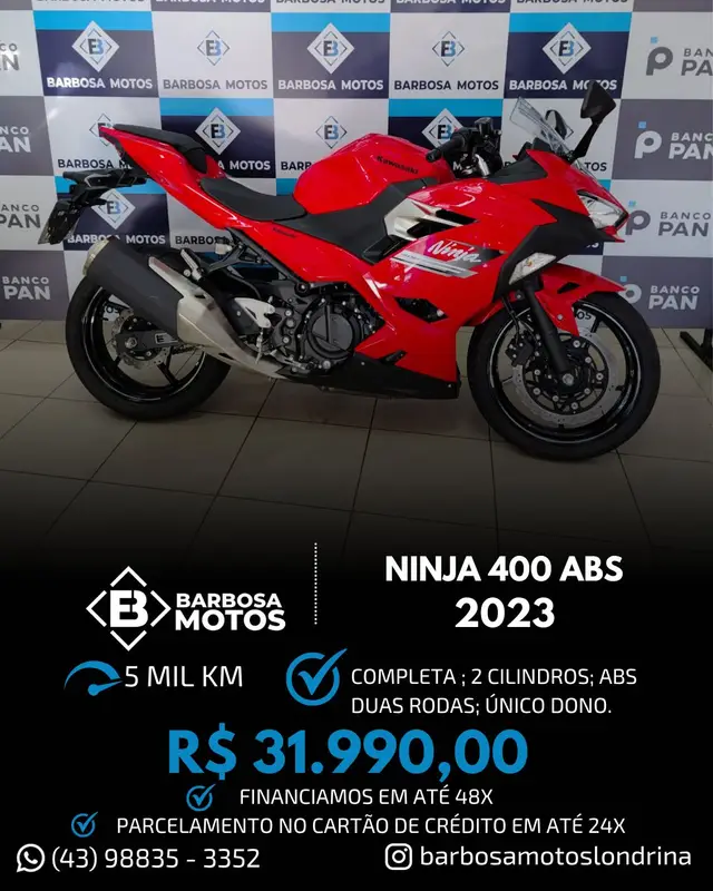 Moto Kawasaki Ninja 2023 400