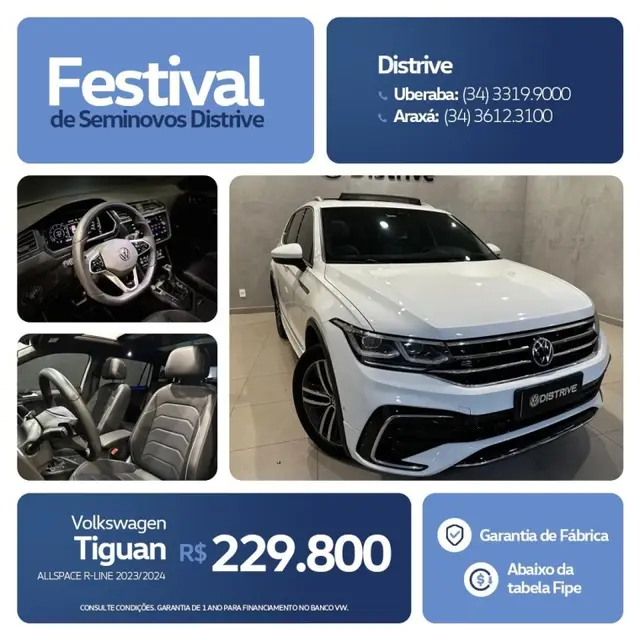 Carro Volkswagen Tiguan 2024 Allspace R-Line 2.0 TSi