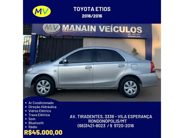 Carro Toyota Etios 2016 XS 1.5 (Flex)