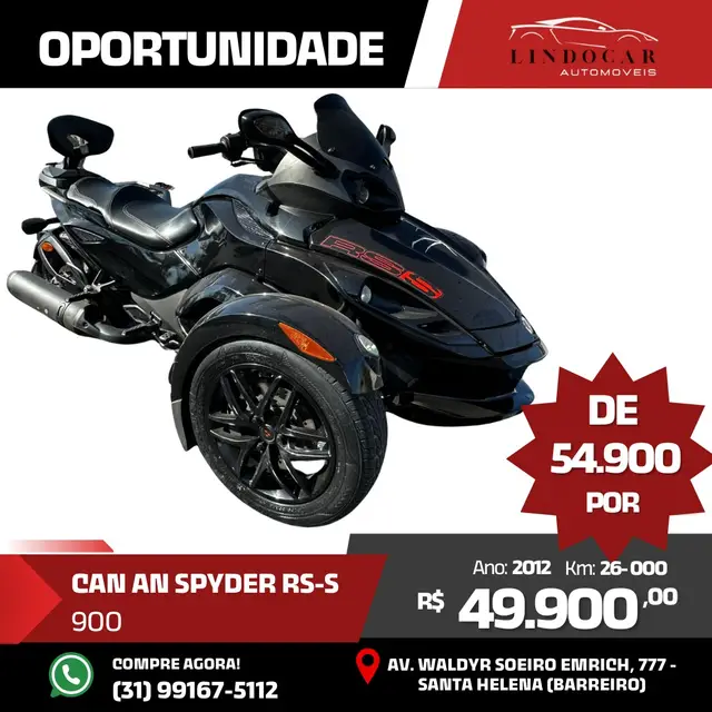 Moto BRP Can-Am Commander 2012 Can Am Spyder 990 RS (Triciclo)