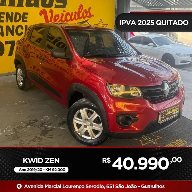 Carro Renault Kwid 2020 Zen 1.0 12v SCe (Flex)