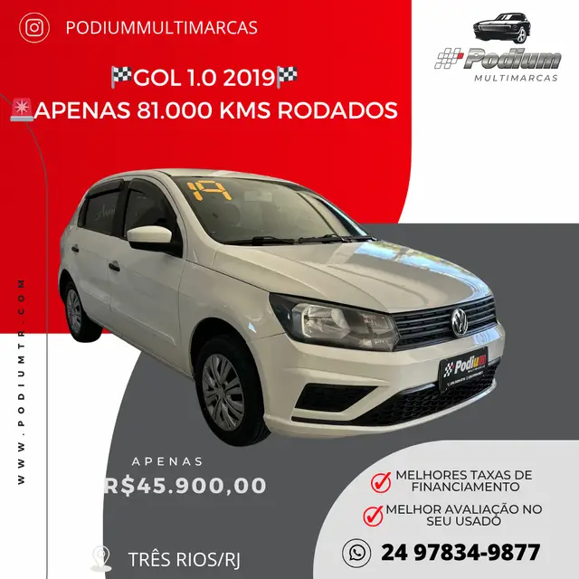 Carro Volkswagen Gol 2019 1.0 12v (Flex)