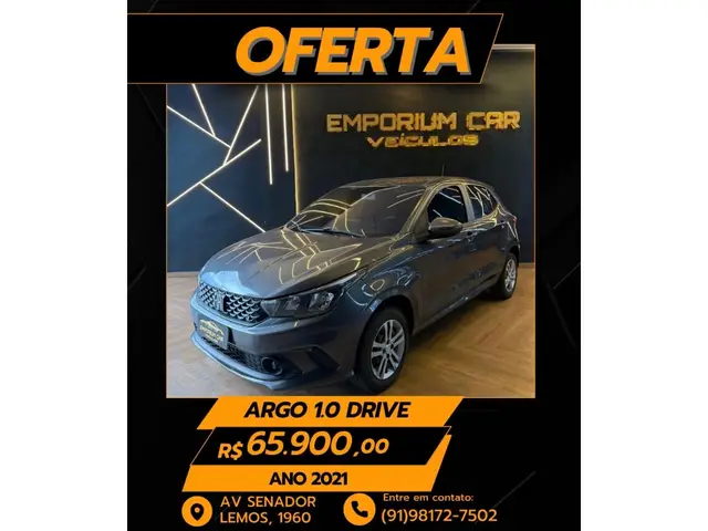 Carro Fiat Argo 2021 Drive 1.0 (Flex)