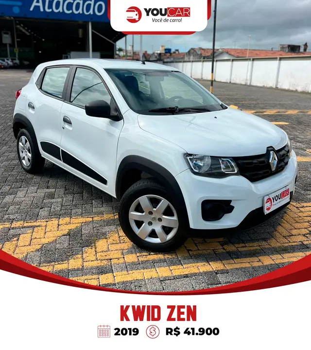 Carro Renault Kwid 2019 Zen 1.0 12v SCe (Flex)