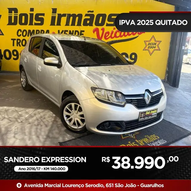 Carro Renault Sandero 2017 Expression 1.6 8V (Flex)