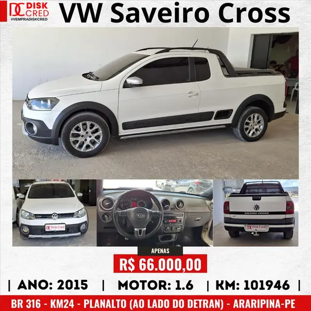 Carro Volkswagen Saveiro 2015 Cross 1.6 16v MSI CE (Flex)