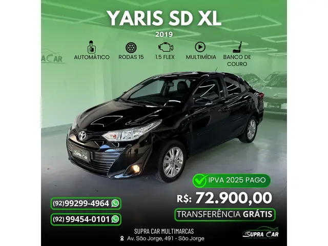 Carro Toyota Yaris Sedan 2019 1.5 XL (Flex)